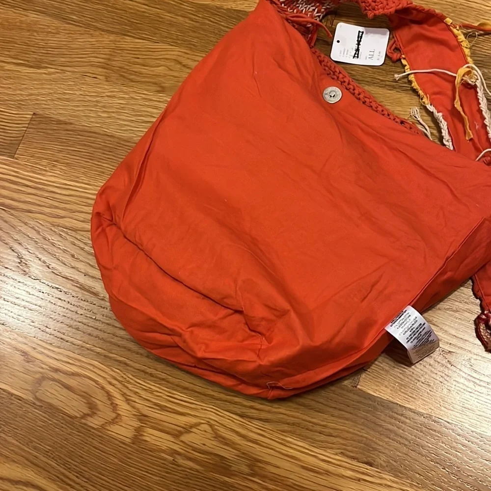 NWT Free People Northbound Hobo Bag Cotton Crochet Multicolor Shoulder Bag Tote